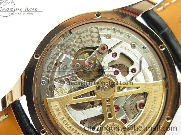 MIROTIME 0304 Premium Portugieser Perpetual Calendar IW503302 RG V9F 1:1 Best Edition Blue Dial on Black Leather Strap A 7098